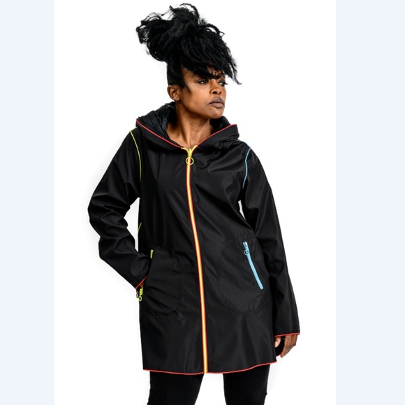 Ubu Jackets \u0026 Coats | Ubu Black Reversible Raincoat with Pockets | Color: Black/Red | Size: 3X | Pm-44842073's Closet